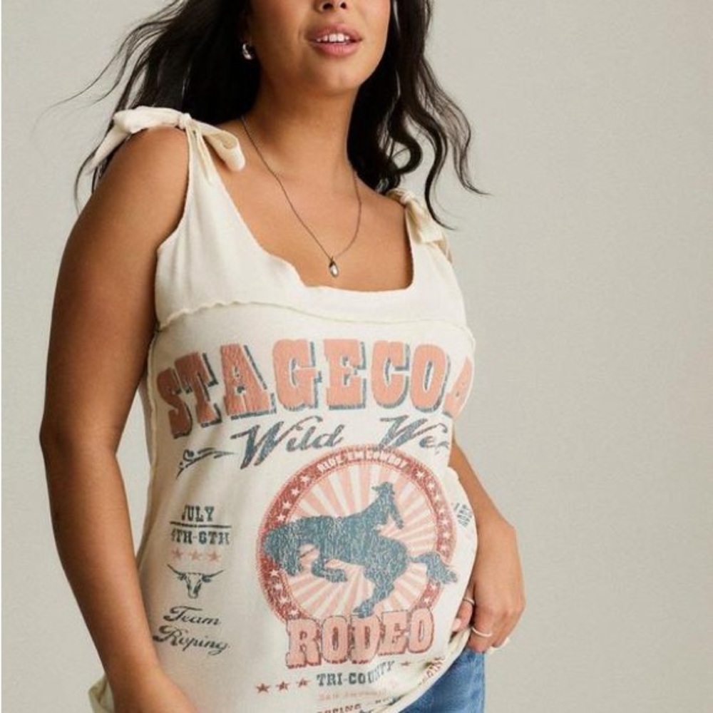 Torrid festi tie strap tank top